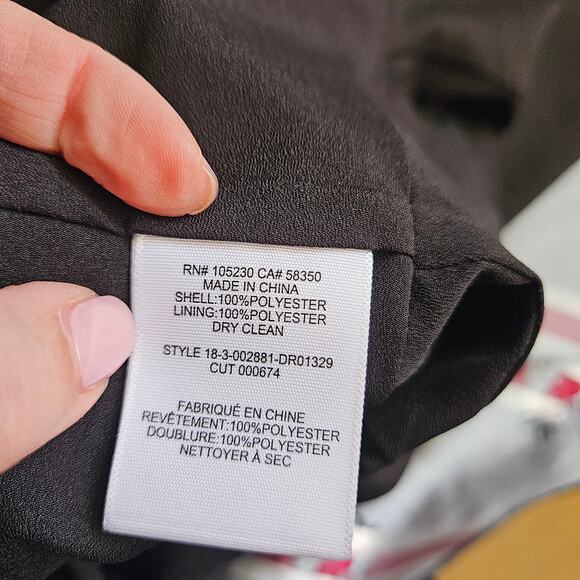 Joie Minia Black Satin Brocade Ruffle Mini Dress Size 2 Dark Floral Whimsigoth - Picture 8 of 11